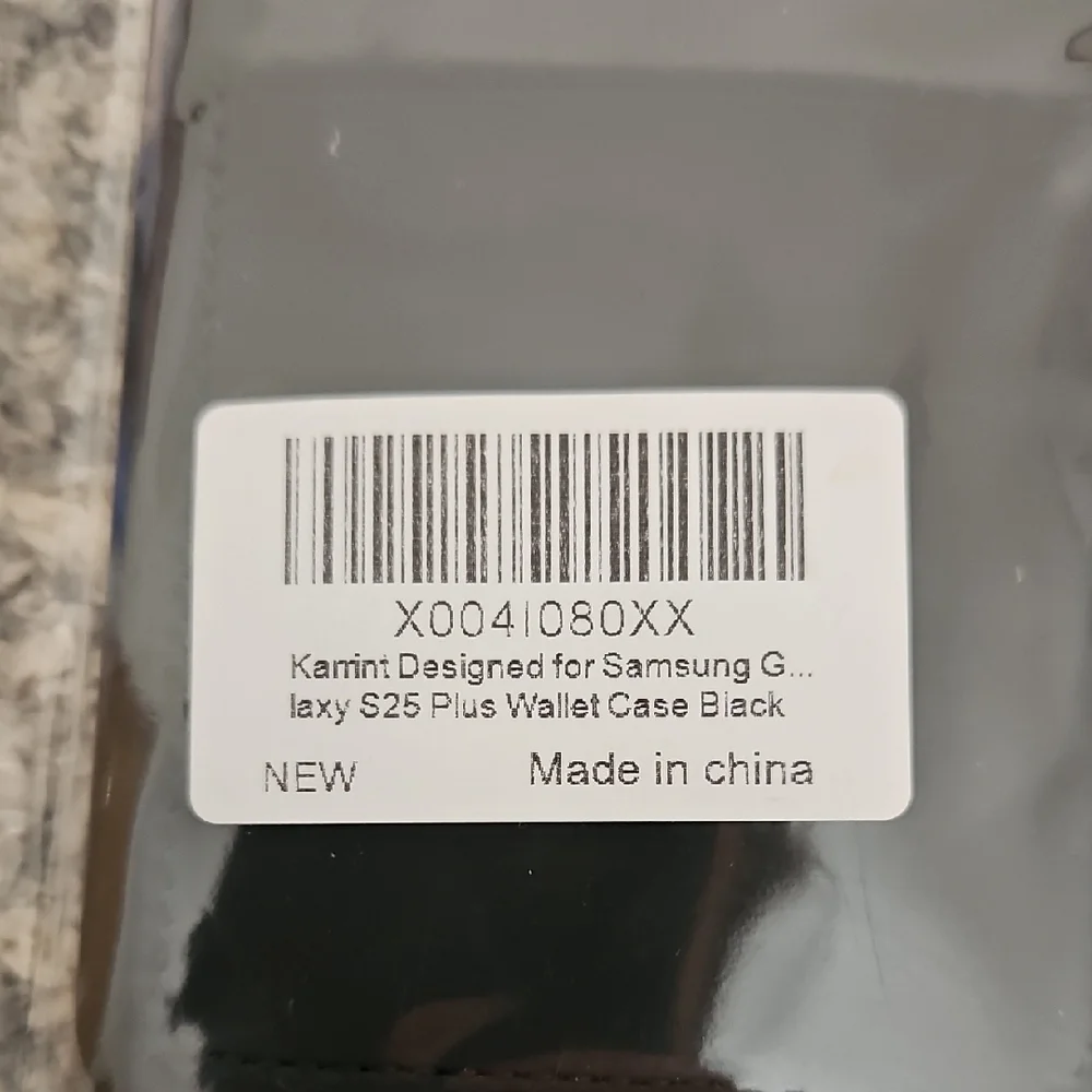 Samsung Galaxy S25 Plus Black Cover With Wallet